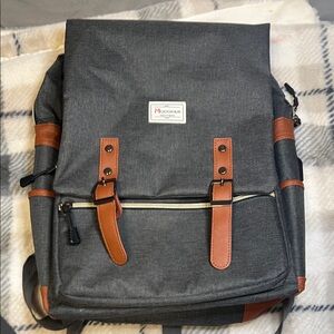 Modern Gray and Tan Backpack